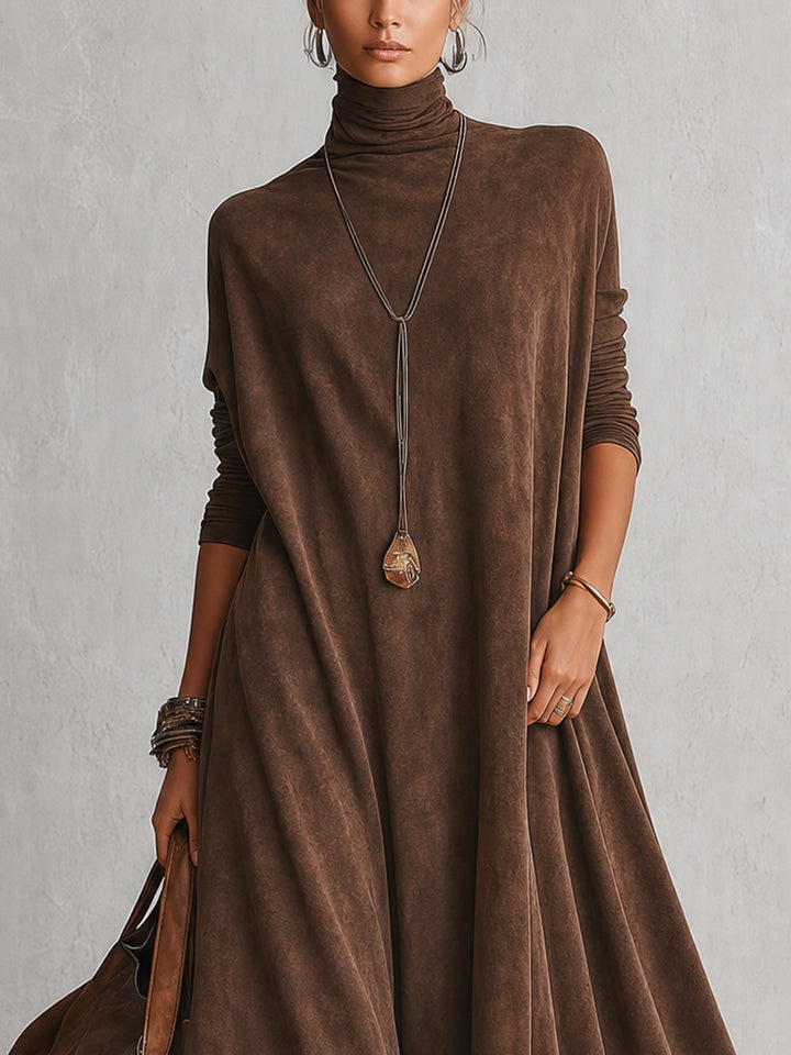 Albria - Vestido Maxi de Manga Comprida com Estilo Vintage