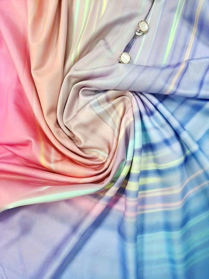 Filona - Top Com Decote Em V E Efeito Tie-dye Em Degradê