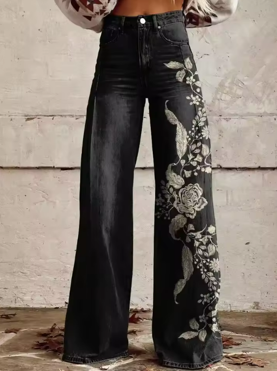 Mailin - Calças Largas Com Estampado