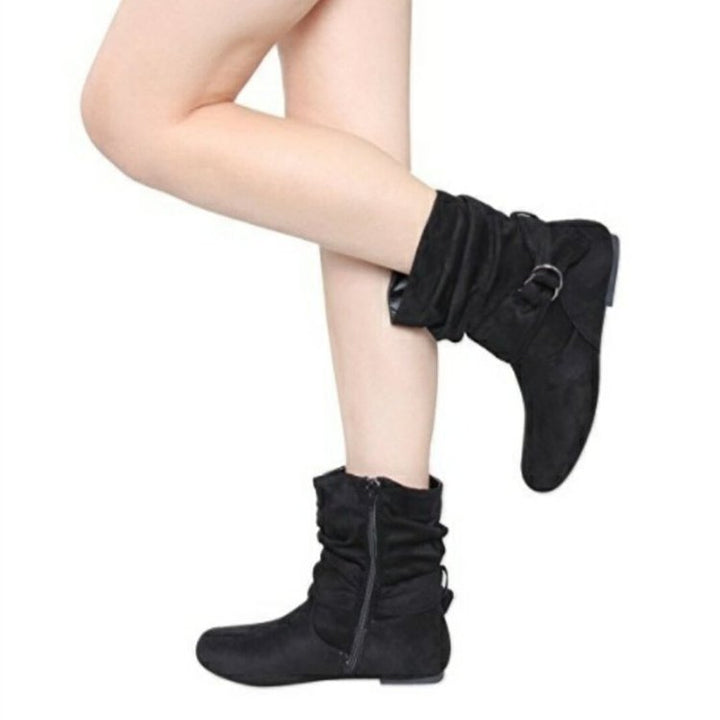 Erendyra - Botas De Tornozelo Com Tira Com Fivela E Fecho Lateral