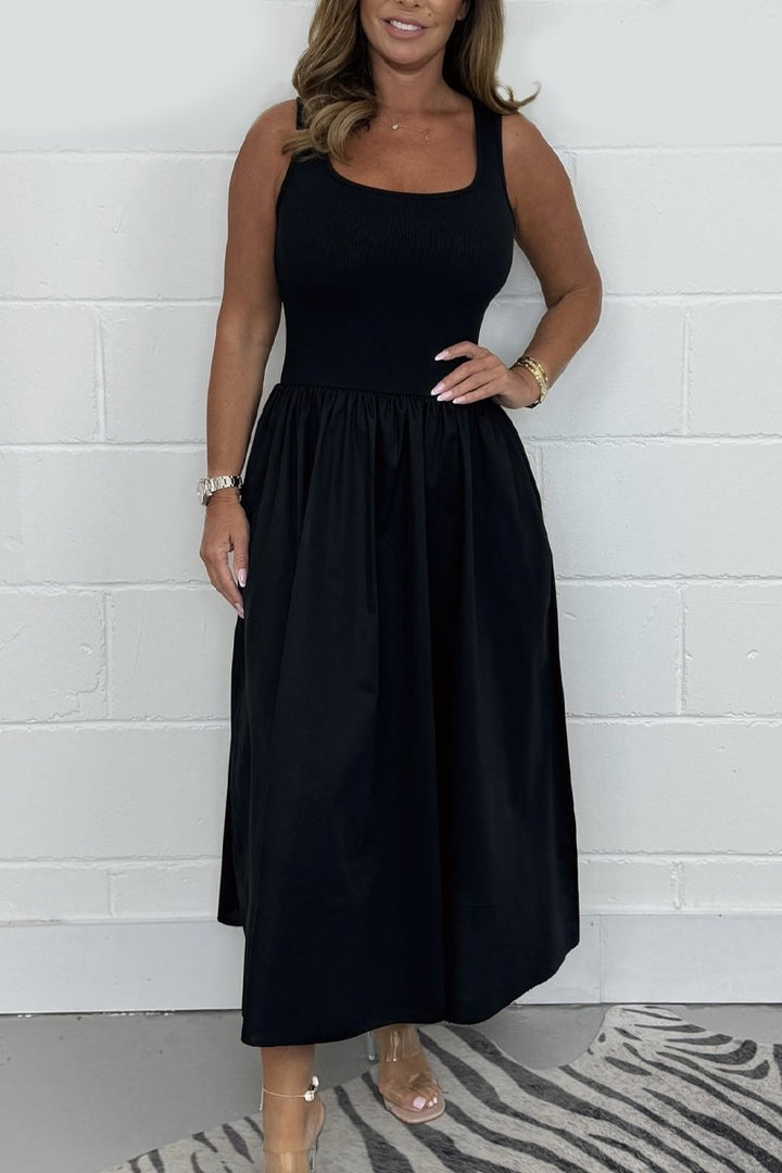 Cristiana - Vestido sem mangas com Decote Quadrado