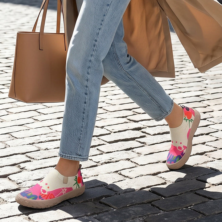 Farhia - Sapatos Casuais Sem Atacadores Com Estampado Artístico