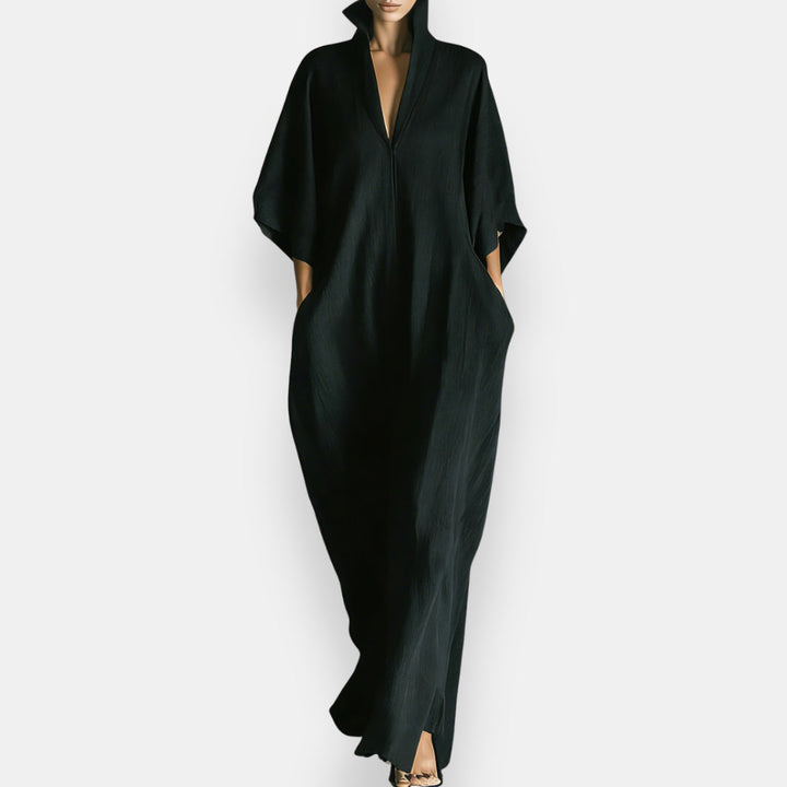 Maricel - Vestido Com Gola Alta E Bolsos Laterais