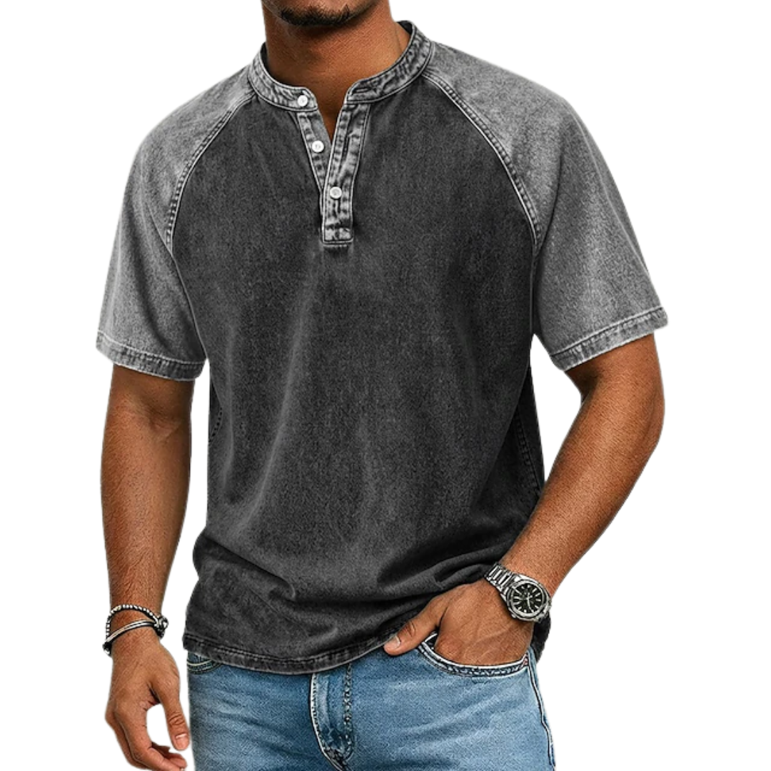 Lawson - Camisa Henley Vintage Bicolor