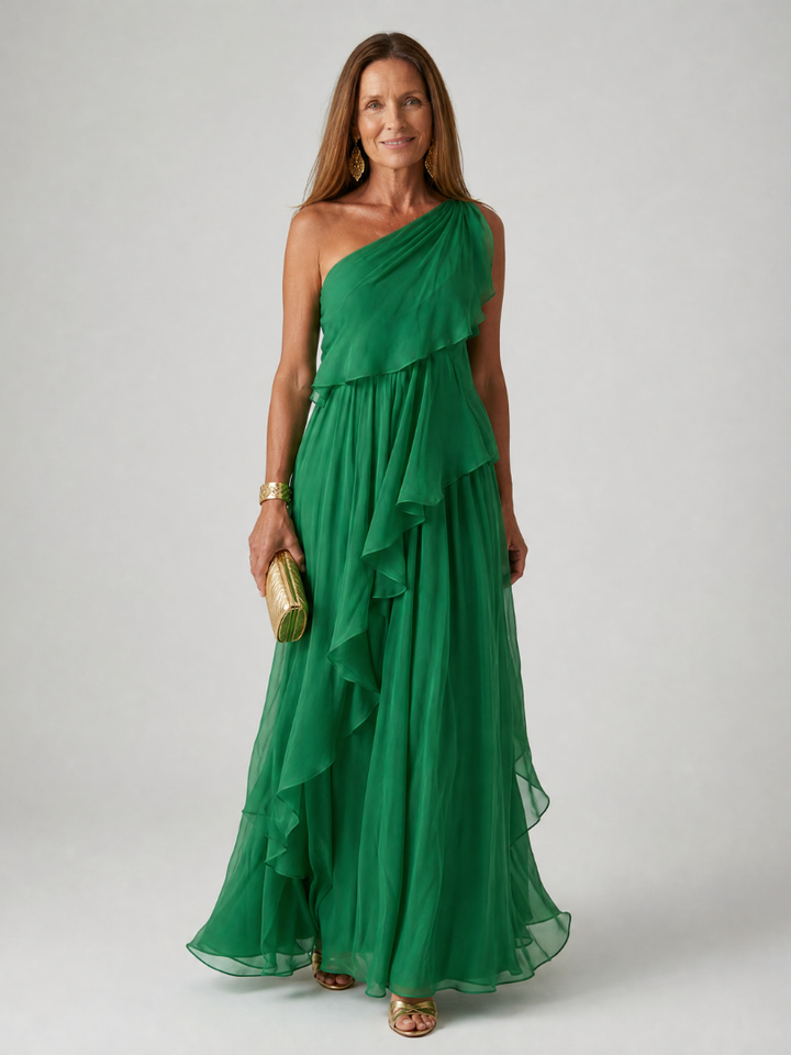 Seyma - Vestido Maxi Com Folhos