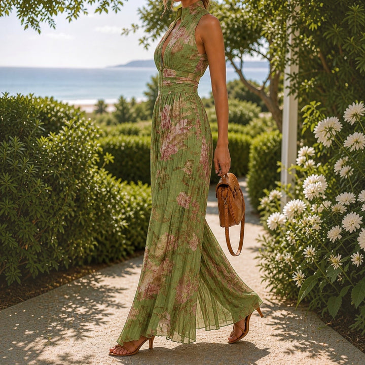 Lizzi - Macacão Floral de Perna Larga