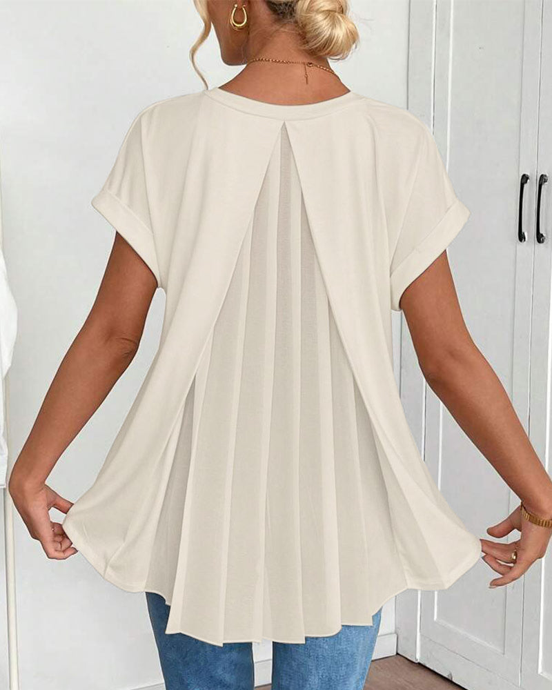 Liyanna - Camiseta de Manga Curta em Patchwork