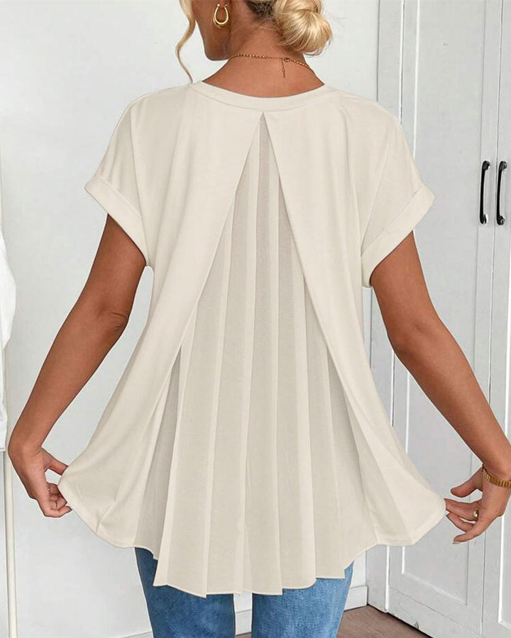 Liyanna - Camiseta de Manga Curta em Patchwork