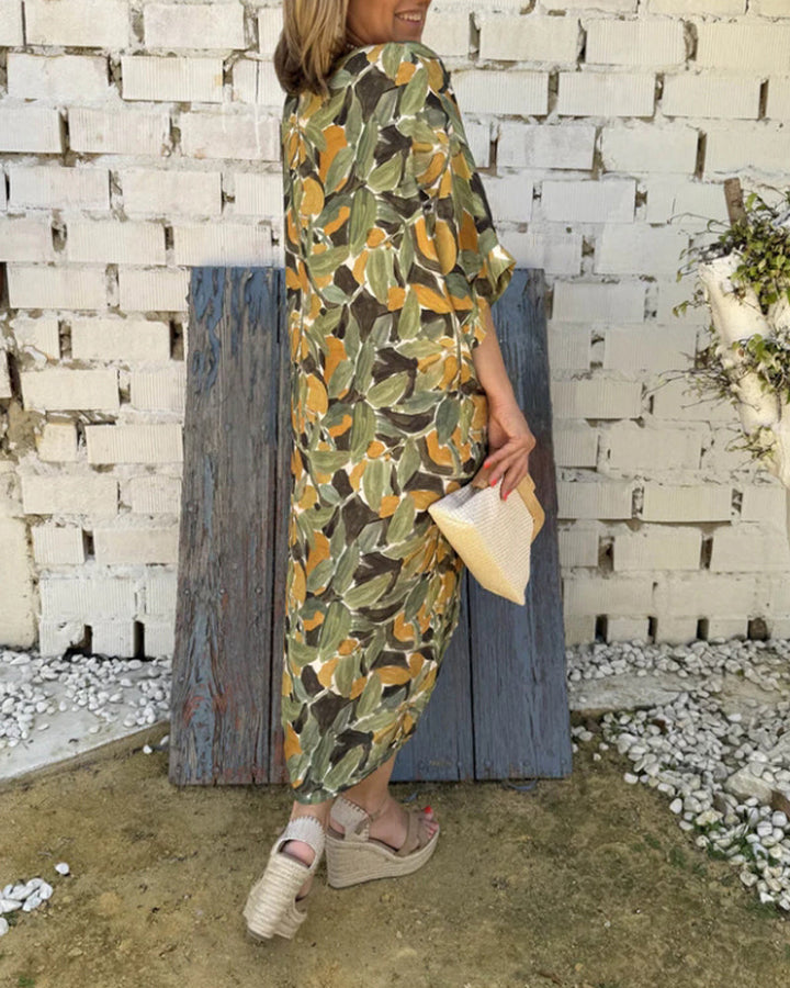 Shilisa - Vestido Com Decote Em V e Padrão Trançado