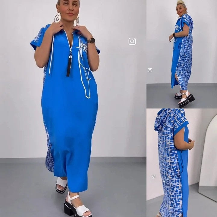 Filiz - Vestido Comprido e Elegante Com Capuz