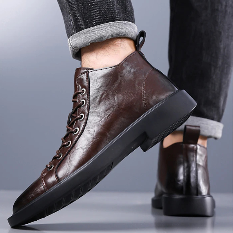 Ailton - Botas De Couro Com Atacadores