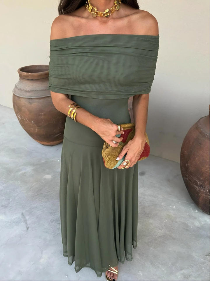 Dainia - Vestido Maxi De Malha Com Um Ombro