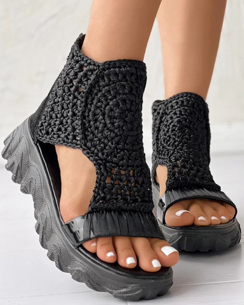 Dhita - Sandálias de Malha Estilo Boho