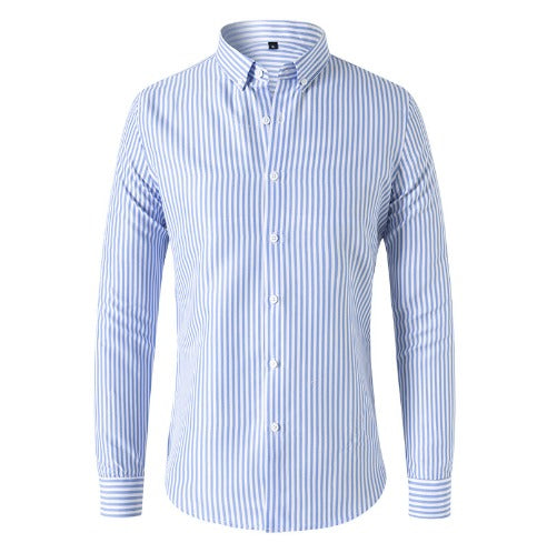 Mormon - Camisa Casual com Botões e Riscas