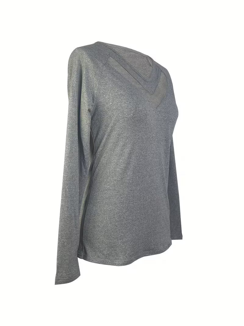Mesha - Camisola De Manga Comprida Com Decote Em V E Inserção Em Malha