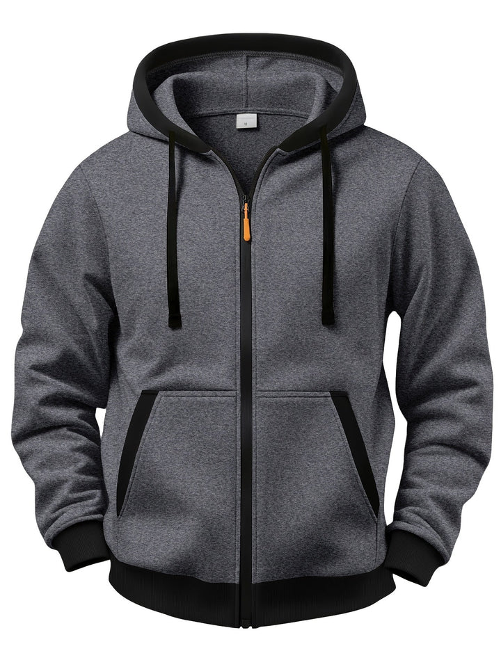 Mussoline - Camisola Casual De Inverno De Manga Comprida, Com Capuz E Fecho De Correr