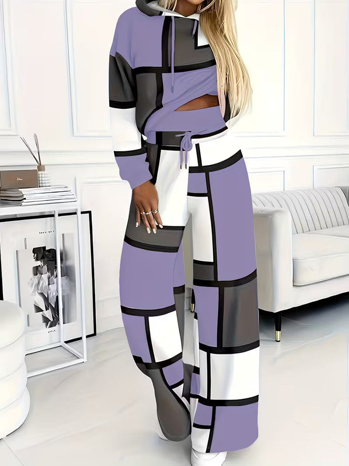 Loana - Conjunto Casual De Duas Peças Com Blocos De Cores