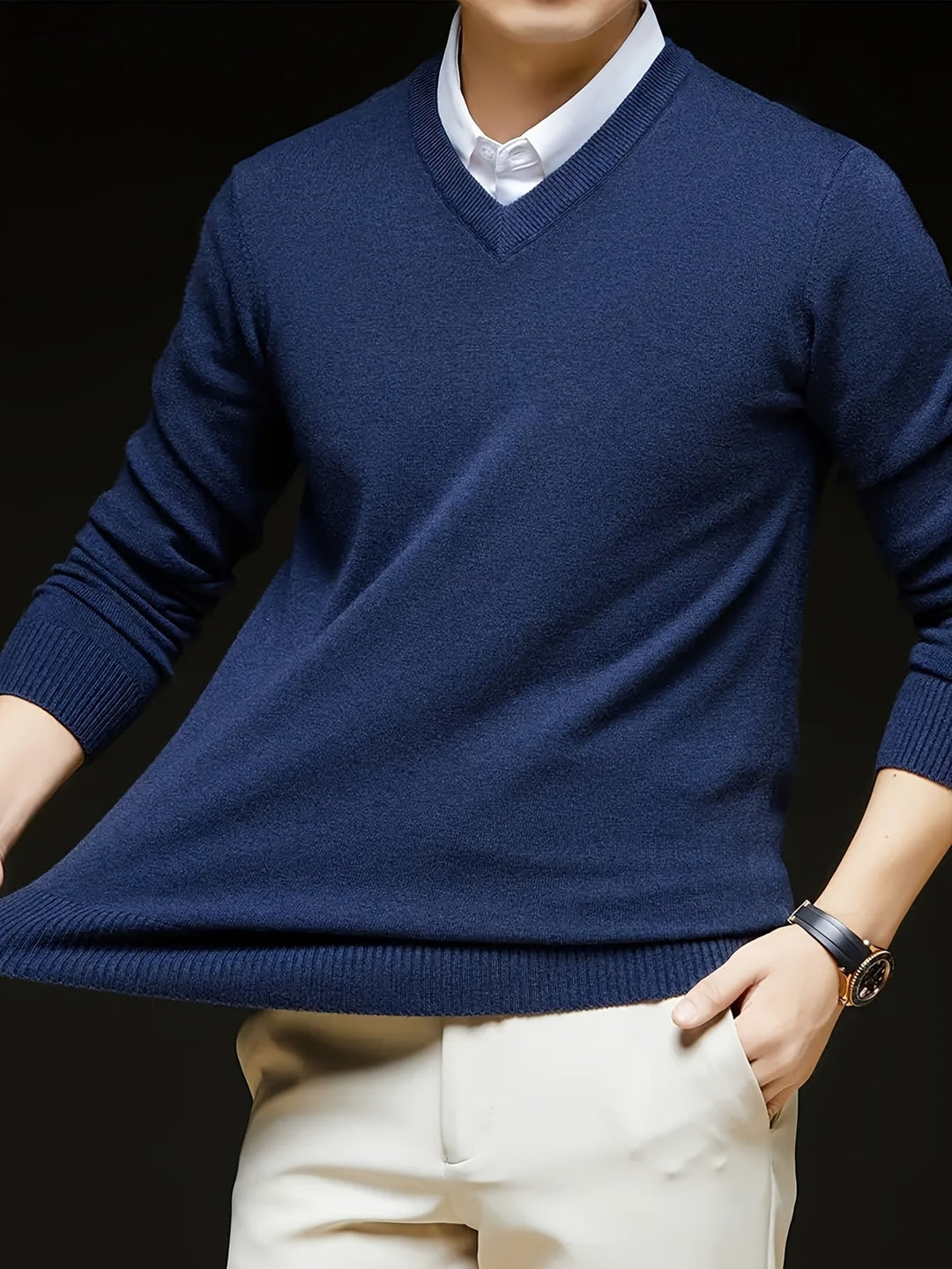 Dionysis - Camisola de Malha Com Decote em V «Cross Border»