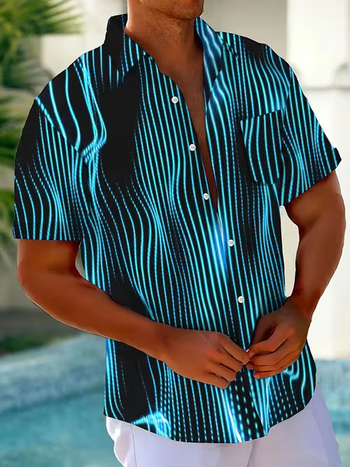 Ludwig - Camisa Casual Com Estampado De Riscas Artísticas