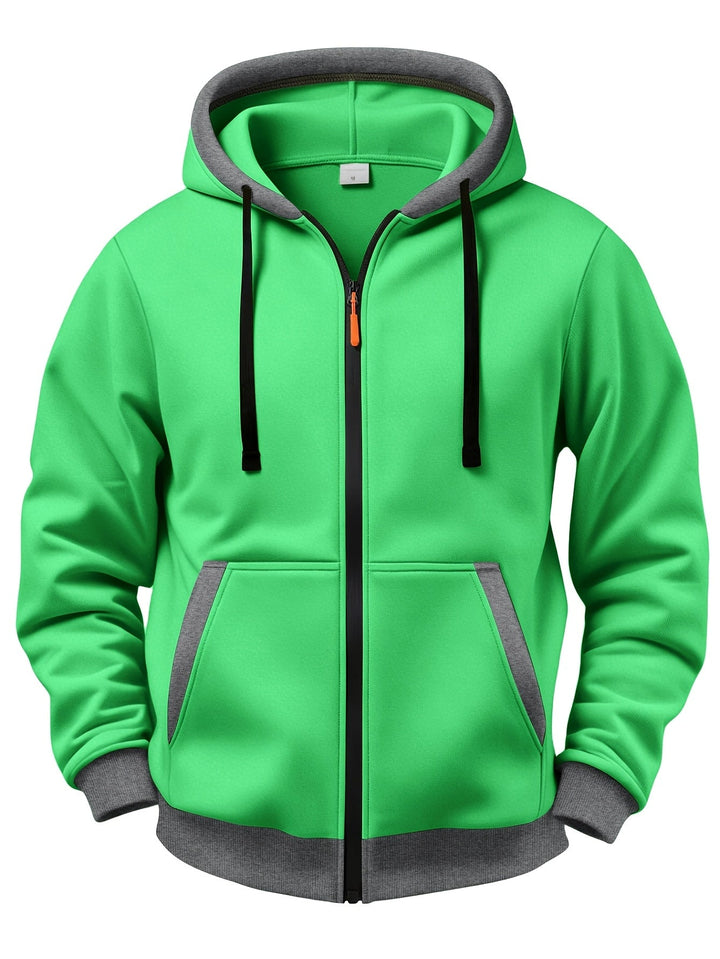 Mussoline - Camisola Casual De Inverno De Manga Comprida, Com Capuz E Fecho De Correr