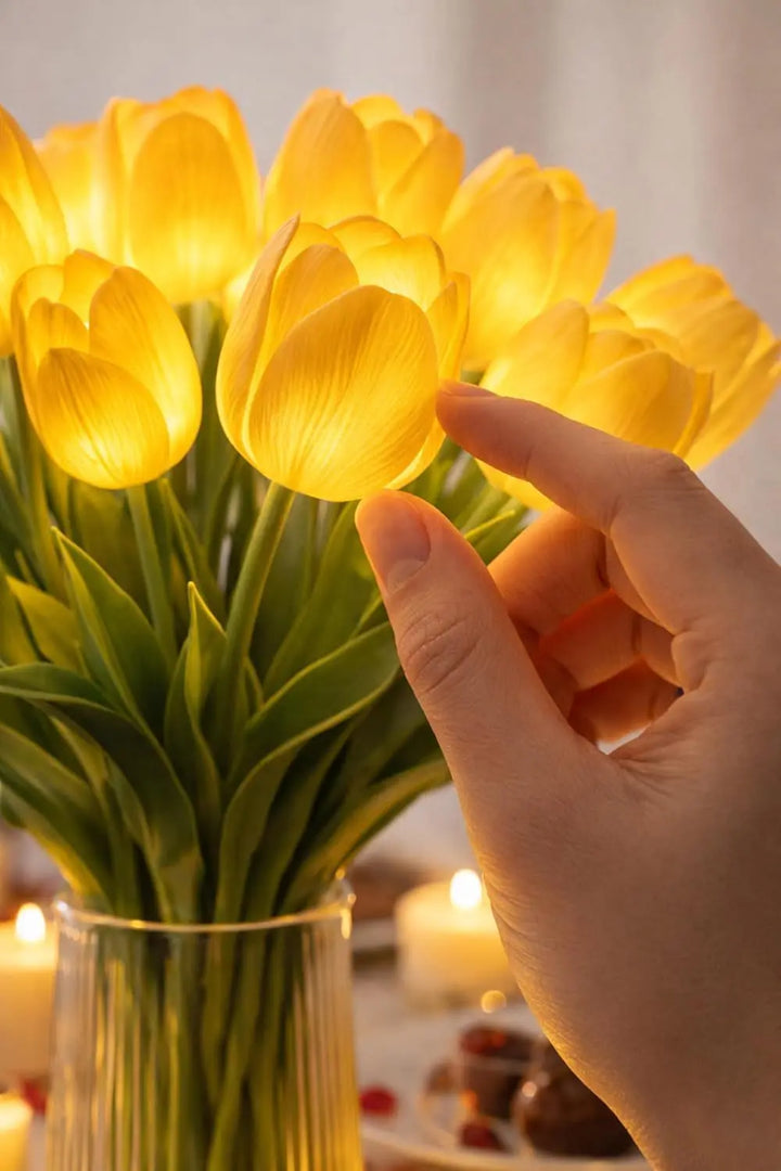 Petaluxe - Elegante Candeeiro LED Em Forma De Vaso De Flores Para Uma Decoração Acolhedora