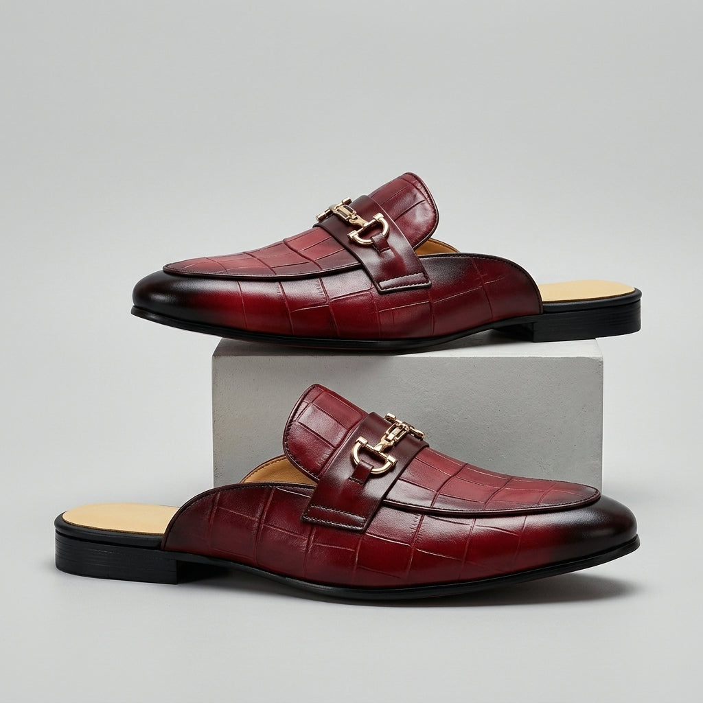 Idris - Sapatos De Couro Sem Parte Traseira