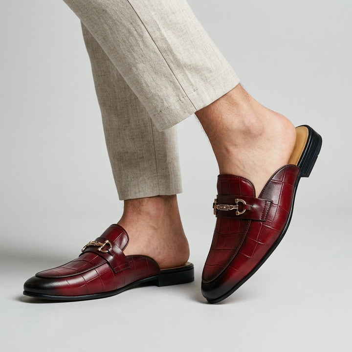 Idris - Sapatos De Couro Sem Parte Traseira