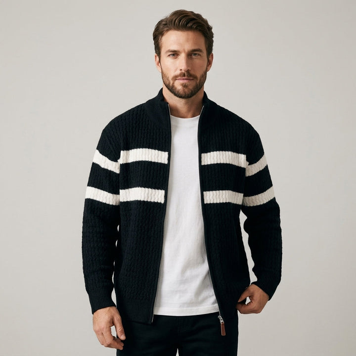Loick - Cardigan de Tricô de Manga Longa