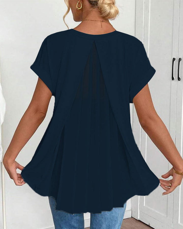 Liyanna - Camiseta de Manga Curta em Patchwork