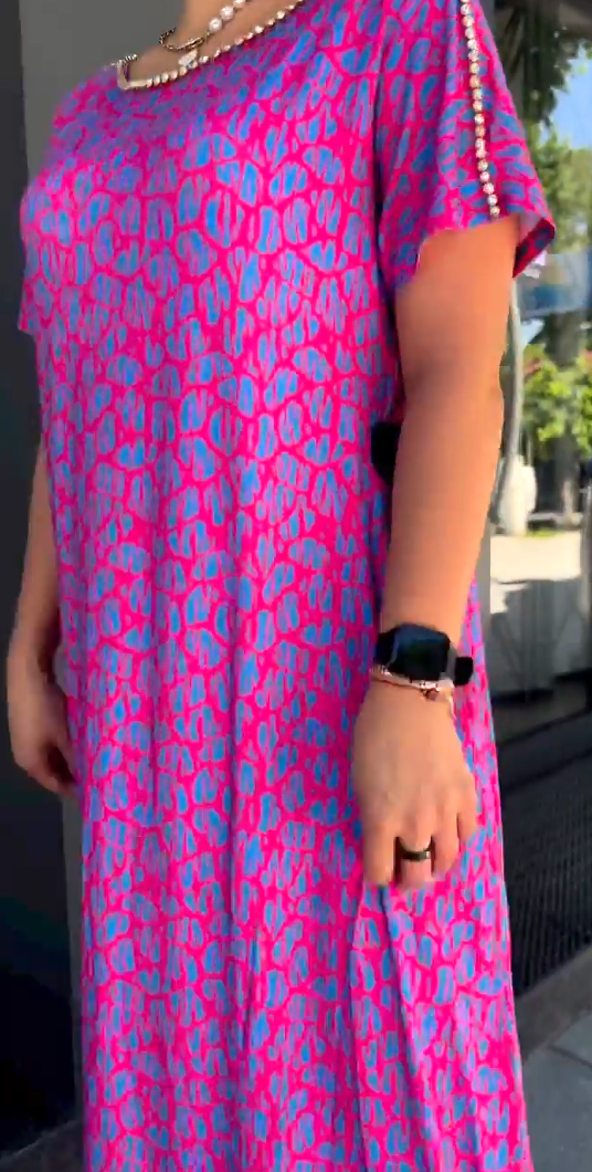 Aspasia - Vestido Estampado Arrojado e Alegre