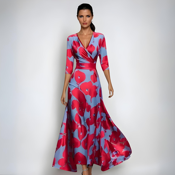 Annemiek - Vestido Floral Luxuoso