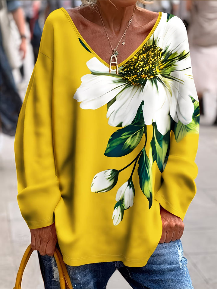 Daphna - Camiseta Com Estampado Floral Oversized