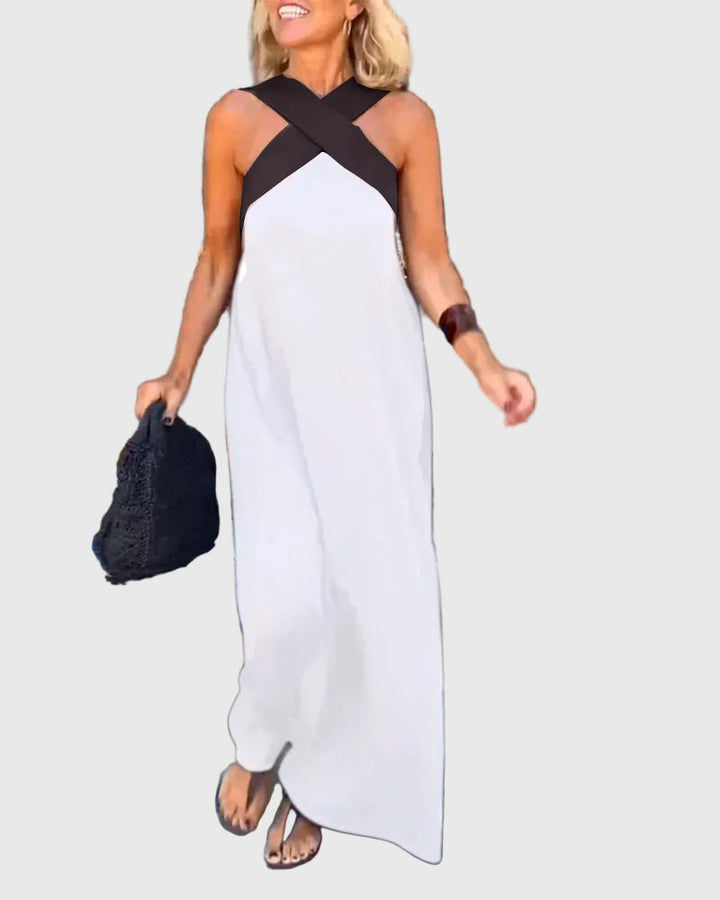 Frederikke - Vestido Maxi Elegante Com Decote Cruzado