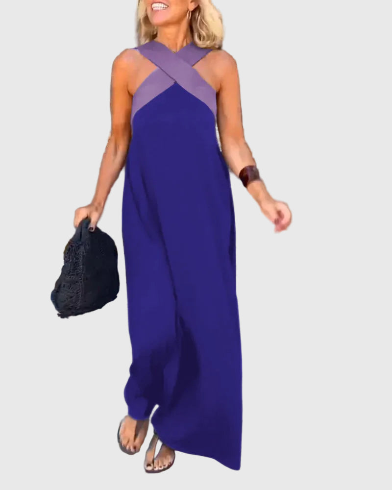 Frederikke - Vestido Maxi Elegante Com Decote Cruzado