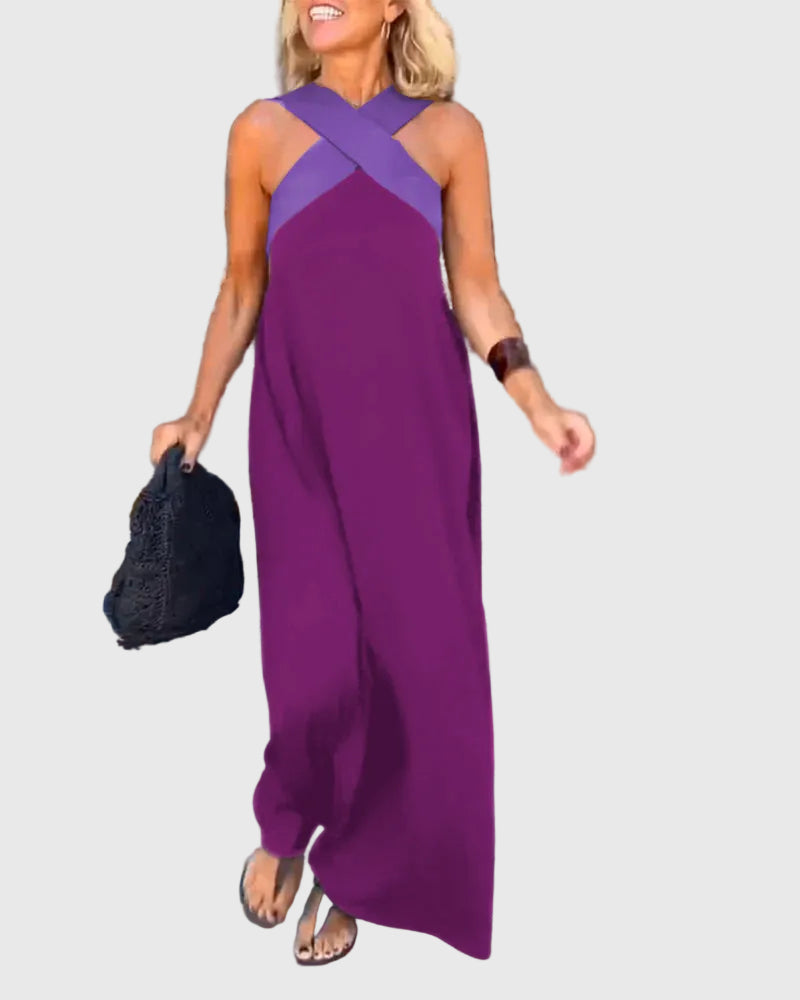 Frederikke - Vestido Maxi Elegante Com Decote Cruzado