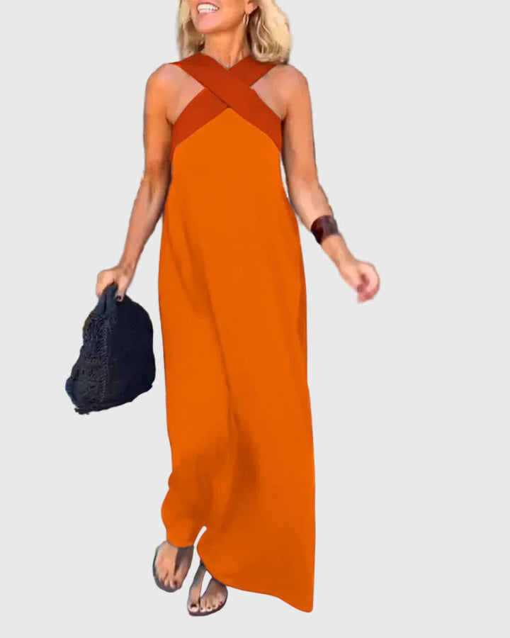 Frederikke - Vestido Maxi Elegante Com Decote Cruzado
