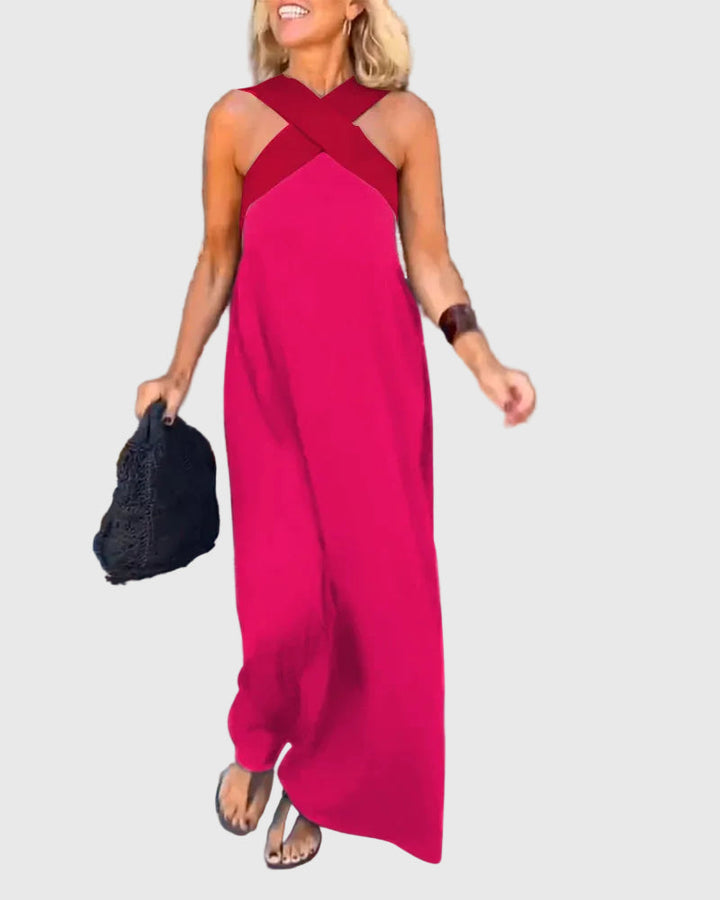 Frederikke - Vestido Maxi Elegante Com Decote Cruzado