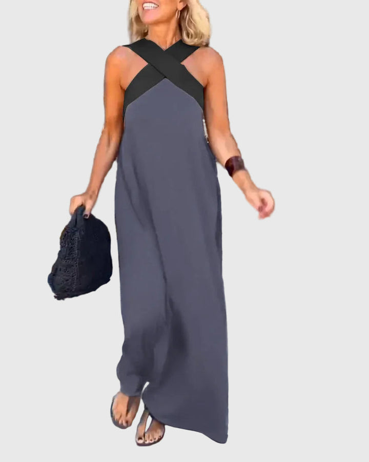 Frederikke - Vestido Maxi Elegante Com Decote Cruzado