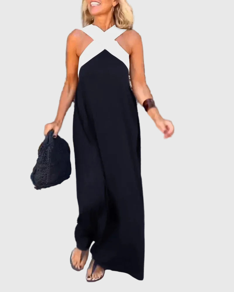 Frederikke - Vestido Maxi Elegante Com Decote Cruzado