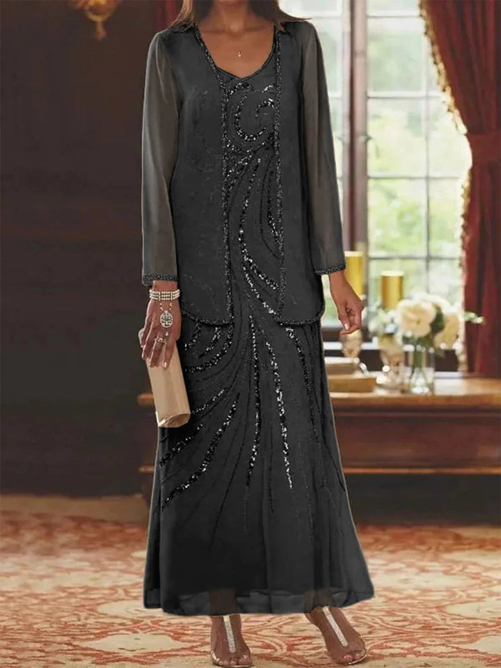 Jungmin - Conjunto De Vestido De Chiffon