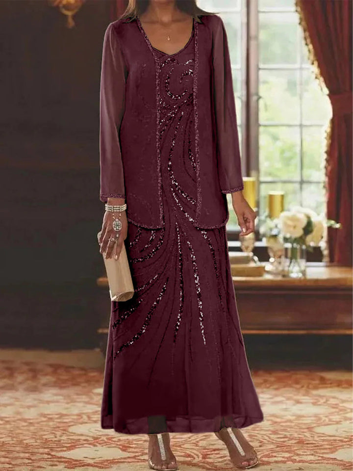 Jungmin - Conjunto De Vestido De Chiffon