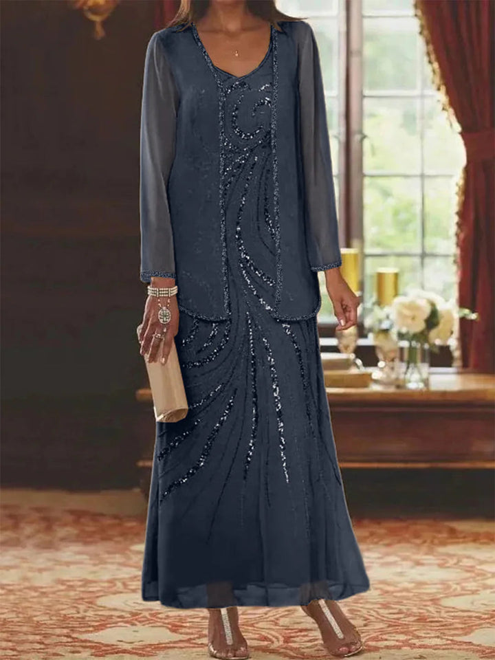 Jungmin - Conjunto De Vestido De Chiffon