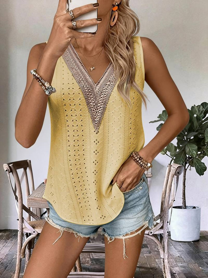 Lavinia - Top De Verão Casual SEM Mangas