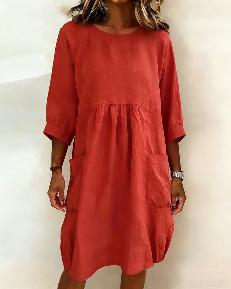 Maleesha - Vestido Elegante Com Mangas largas