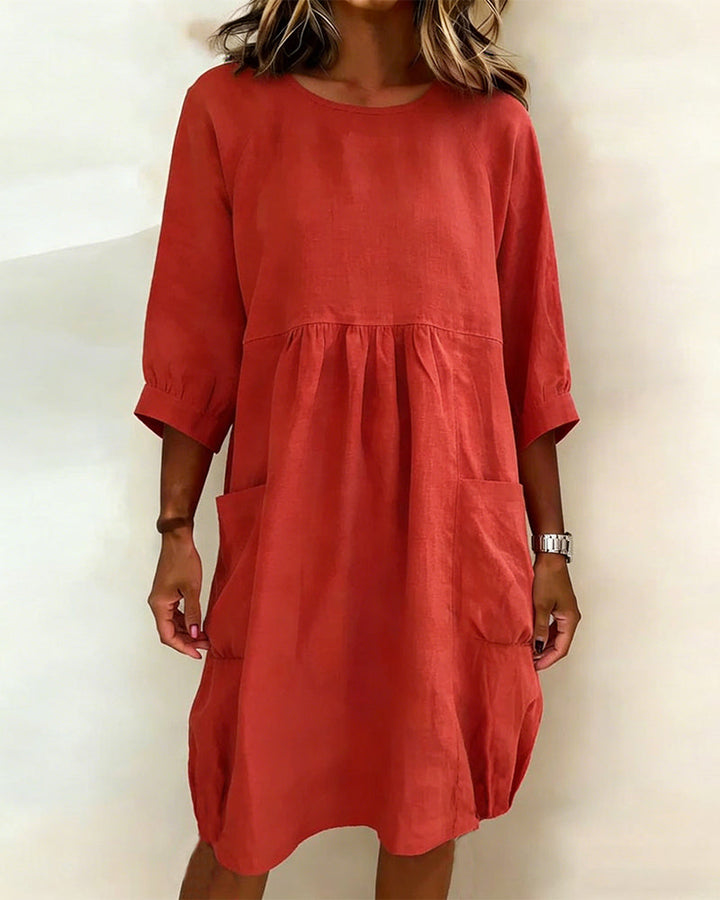 Maleesha - Vestido Elegante Com Mangas largas