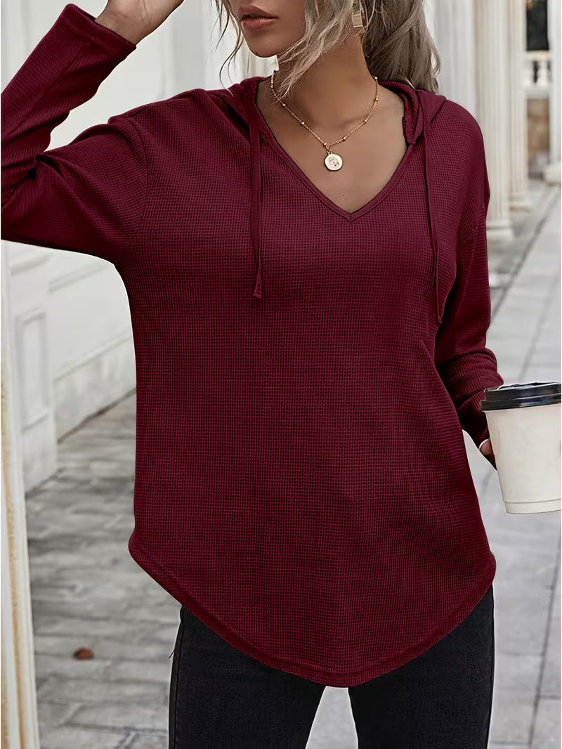 Heydi - Camisola Com Capuz  Manga Comprida e Bainha Curva