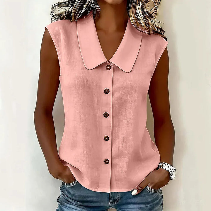 Chisato - Camisa Com Decote Em V E Botões