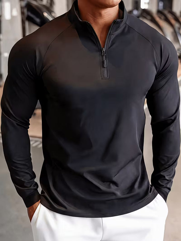 Zerdan - Camisola De Manga Comprida Com Meio Fecho
