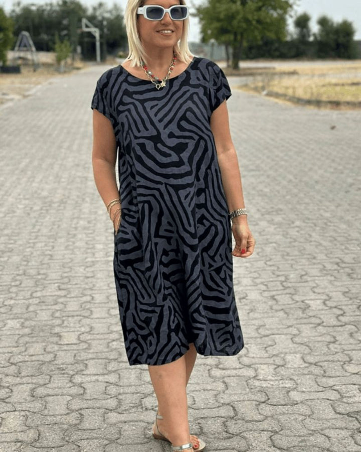 Lorenza - Vestido de Algodão com Inspiração Vintage