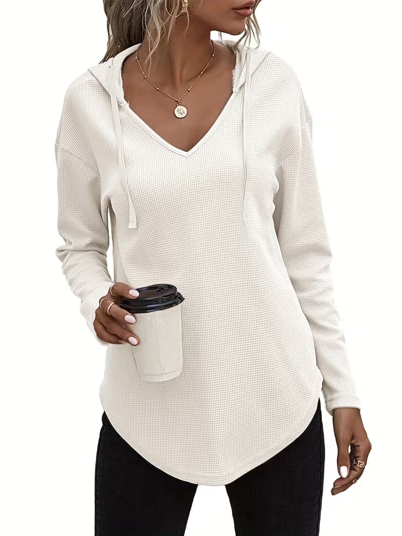 Heydi - Camisola Com Capuz  Manga Comprida e Bainha Curva